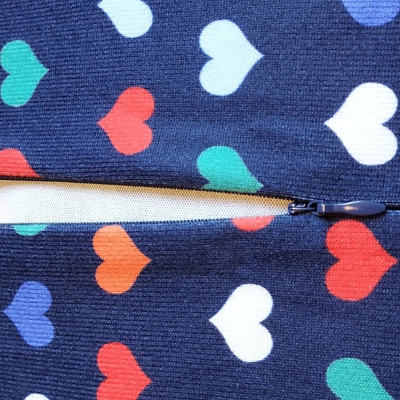 ModCloth NWT Navy Rainbow Heart Print Peter Pan Collar Drop Waist Mini Dress 2X - Picture 5 of 8